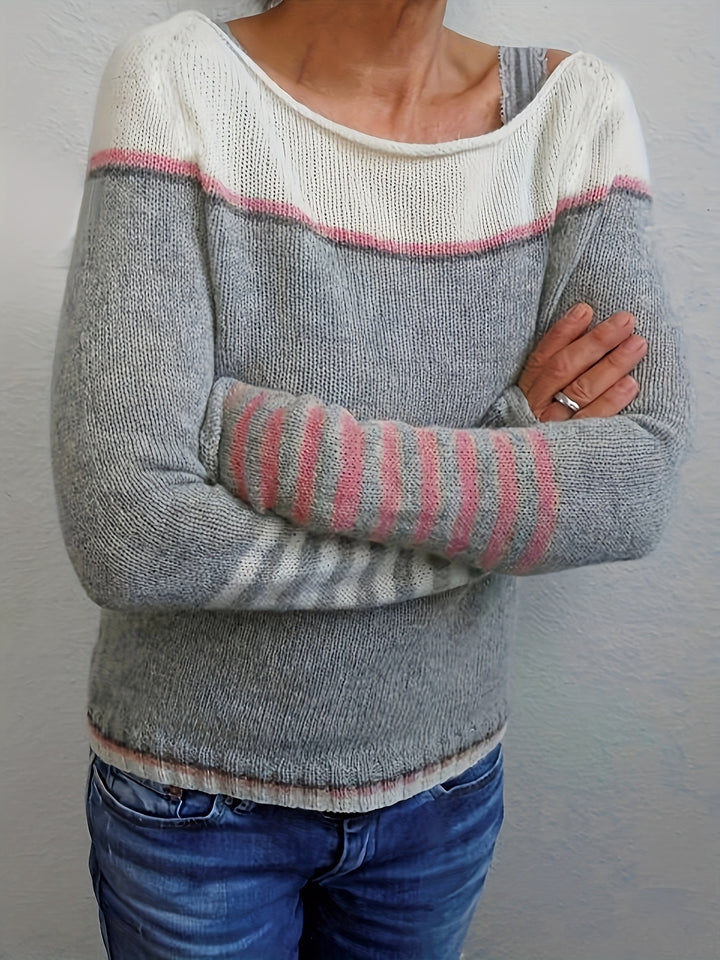 Marion | Colour-Block Long Sleeve Jumper