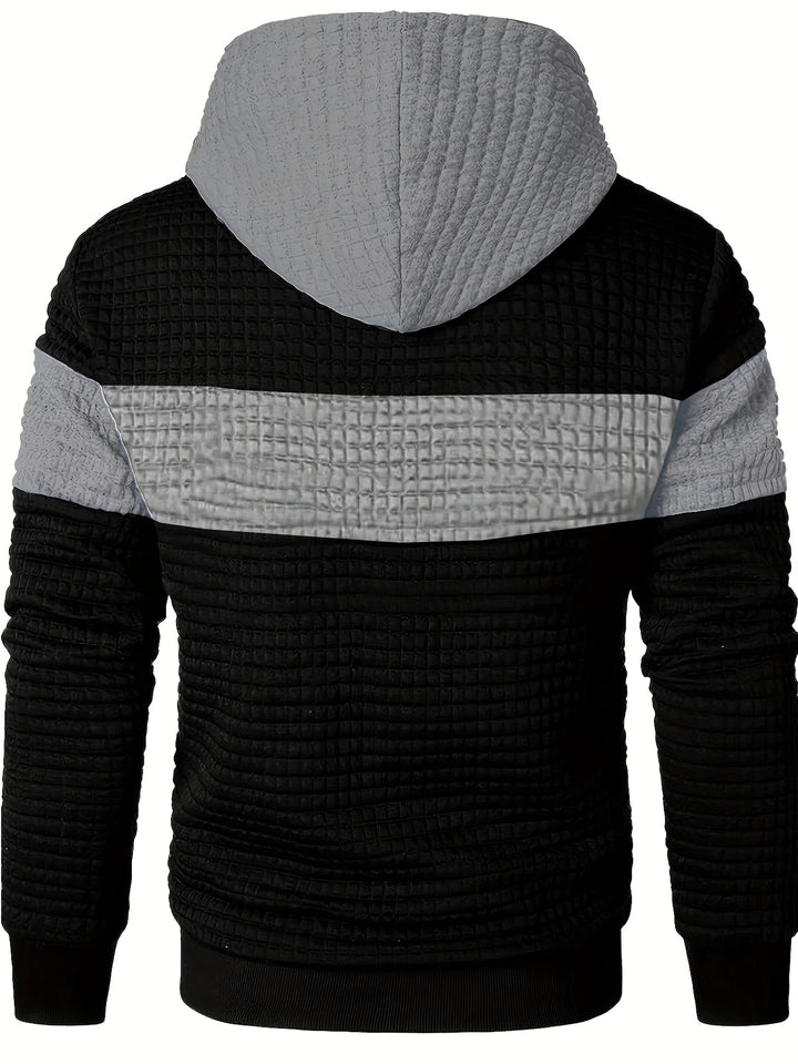Jasper | Textured Colour-Block Hoodie
