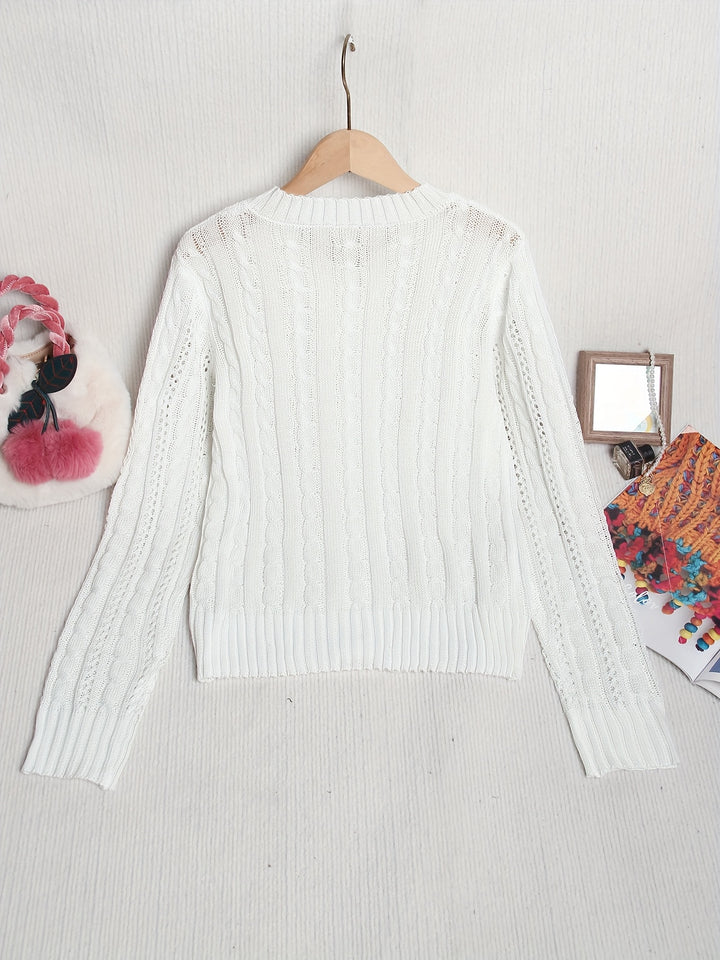 Eloise | Cable-Knit Button Cardigan