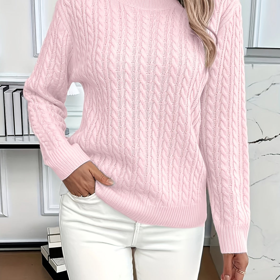Maeve | Cable-Knit Round Neck Jumper