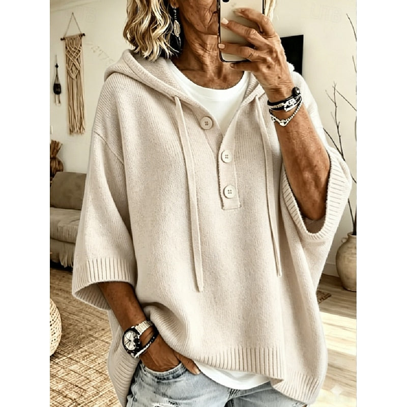 Cerys | Relaxed Hooded Knit Hoodie