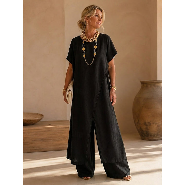 Camilla | Relaxed Wrap-Front Two-Piece Set