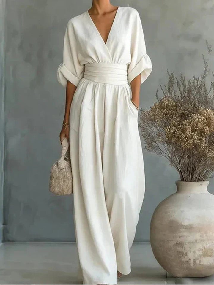 Lydia | Wide-Leg Wrap Jumpsuit