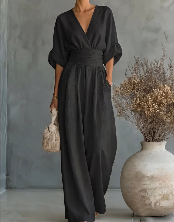 Lydia | Wide-Leg Wrap Jumpsuit
