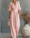 Lydia | Wide-Leg Wrap Jumpsuit