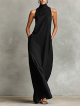 Helene | Sleeveless High-Neck Maxi Dress