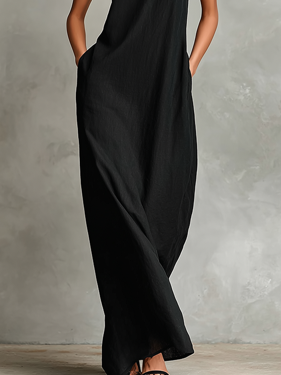 Helene | Sleeveless High-Neck Maxi Dress