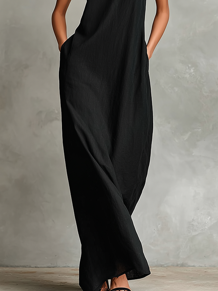 Helene | Sleeveless High-Neck Maxi Dress