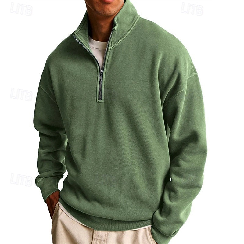 Foster | Quarter-Zip Stand Collar Sweatshirt