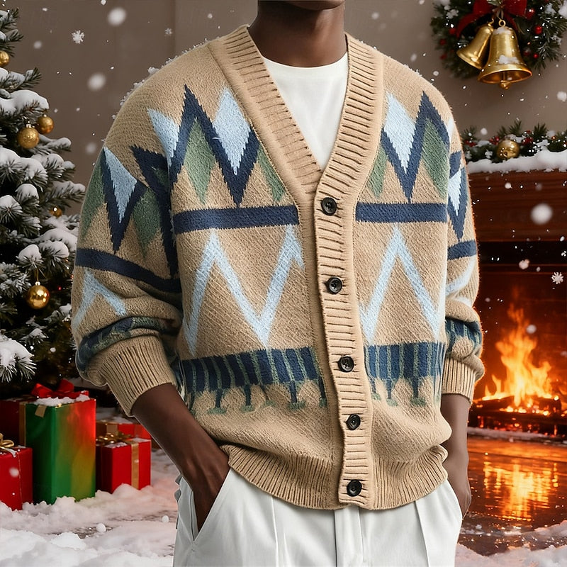 Gregory | Christmas Button-Up Cardigan