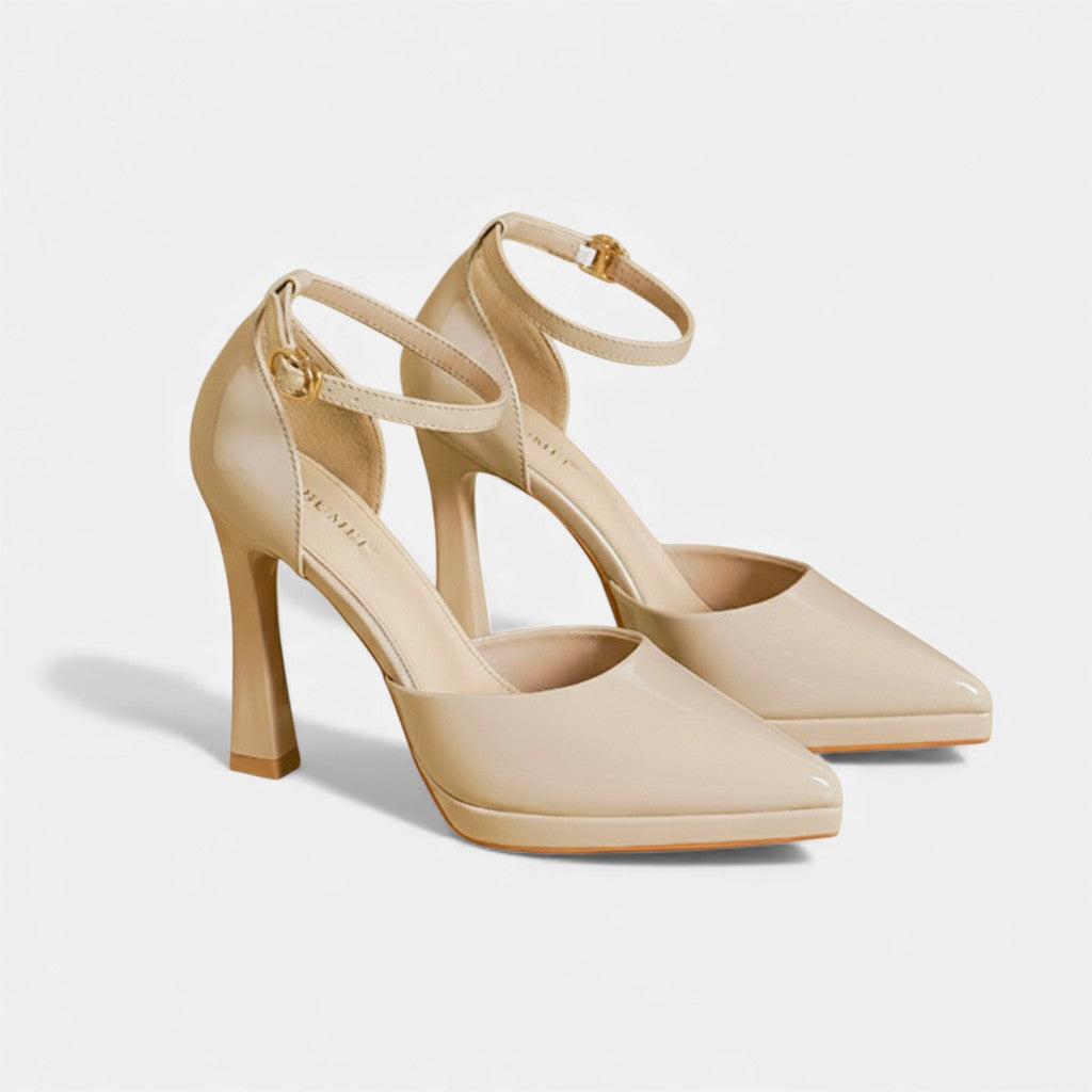 Gabrielle | Pointed Ankle-Strap Heels