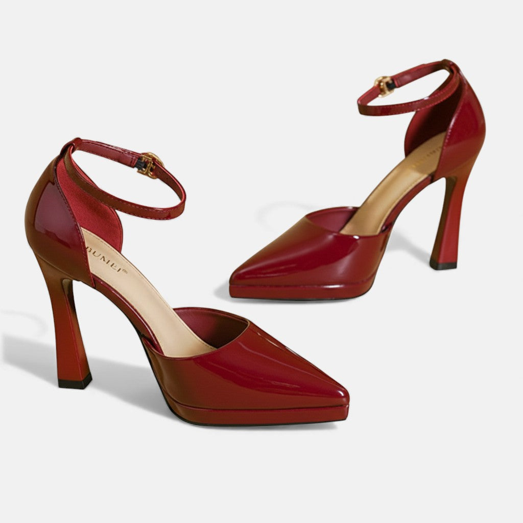 Gabrielle | Pointed Ankle-Strap Heels