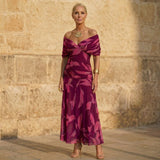 Angelique | Off-Shoulder Draped Maxi Dress