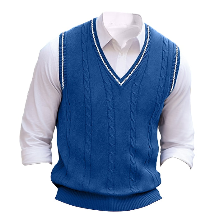 Sterling | Cable-Knit V-Neck Sweater Vest