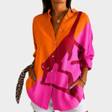 Celine | Bold Colour-Block Blouse