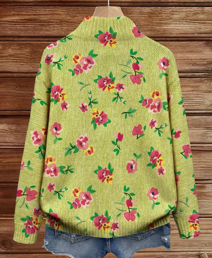 Amabel | Blossom Print Zip Cardigan