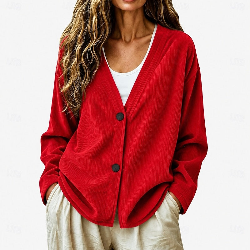Sylvie | Ribbed Button-Front Cardigan
