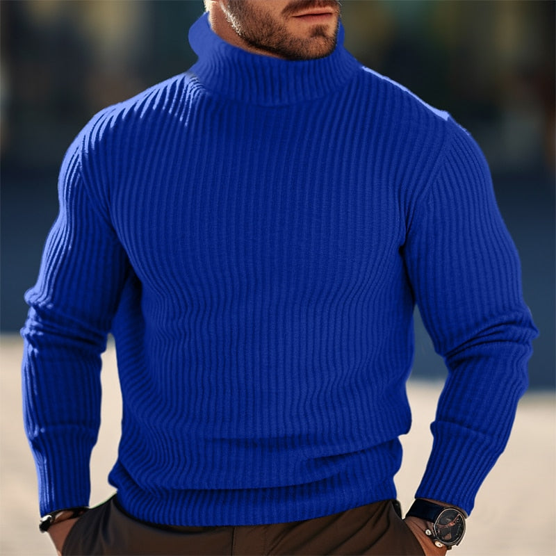 Sawyer | Ribbed Roll-Neck Sweater