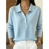 Marielle | Elegant Collared Button Jumper
