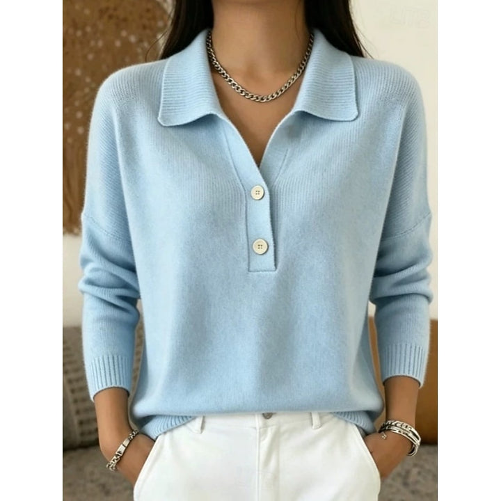 Marielle | Elegant Collared Button Jumper