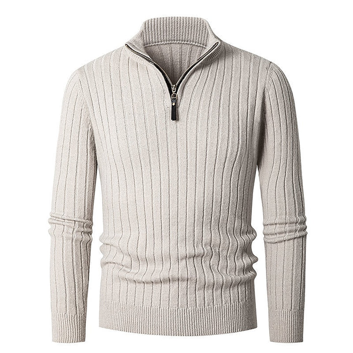 Elliot | Ribbed Quarter-Zip Sweater