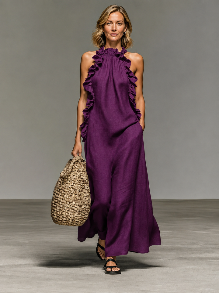 Annette | Flowing Ruffle Maxi Dress