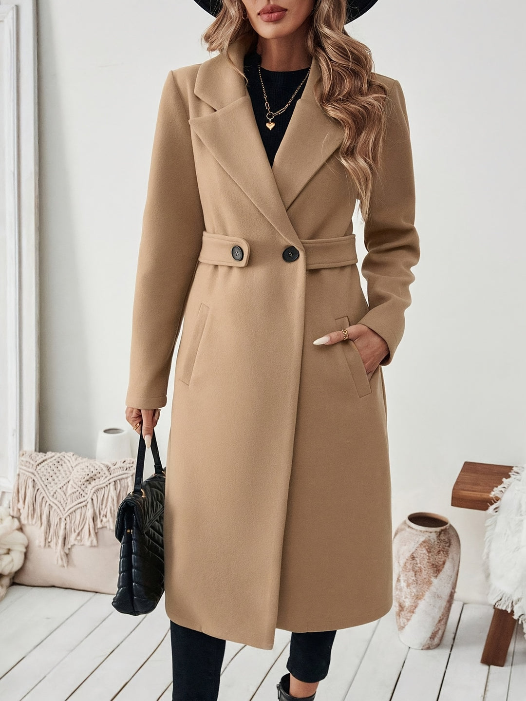 Genevra | Tailored Belted Long Coat