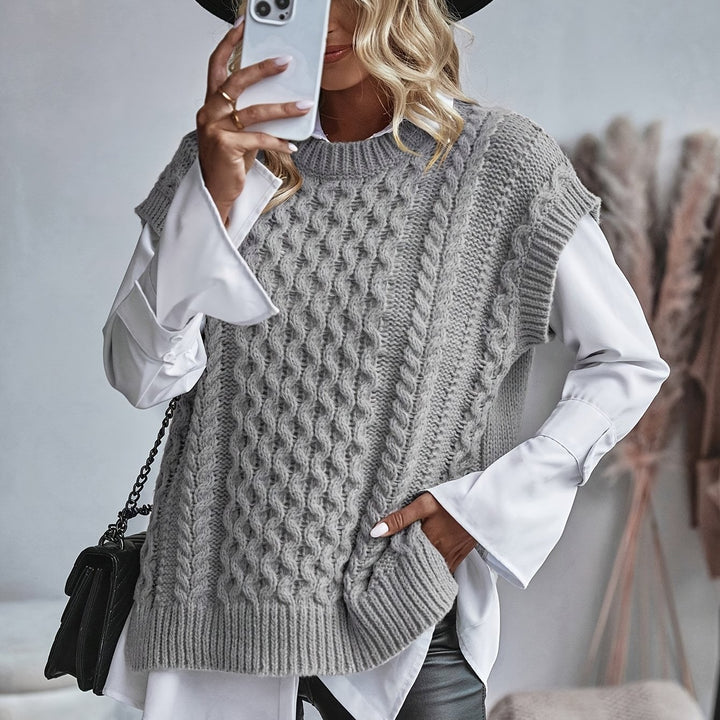 Adelia | Cable-Knit Sleeveless Vest