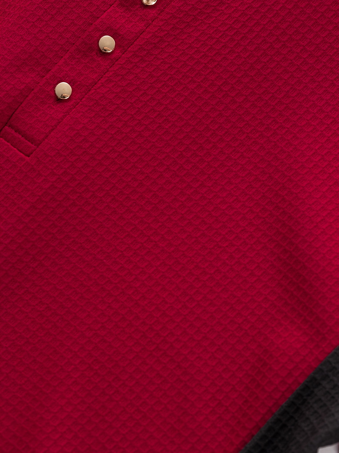 Bryce | Textured Contrast Henley Shirt