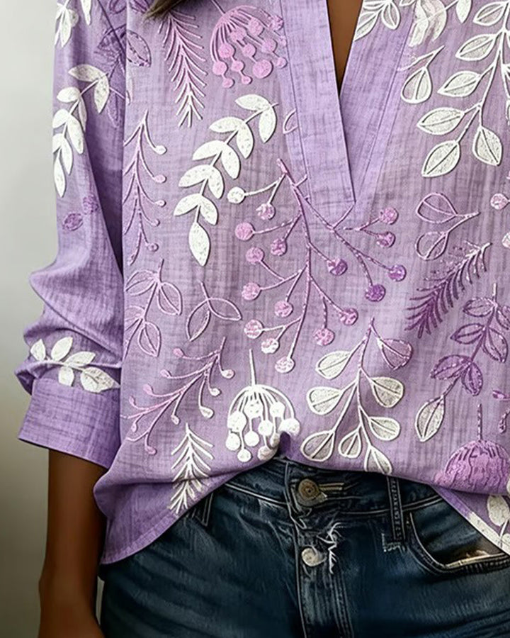 Gemma | Botanical Print Blouse