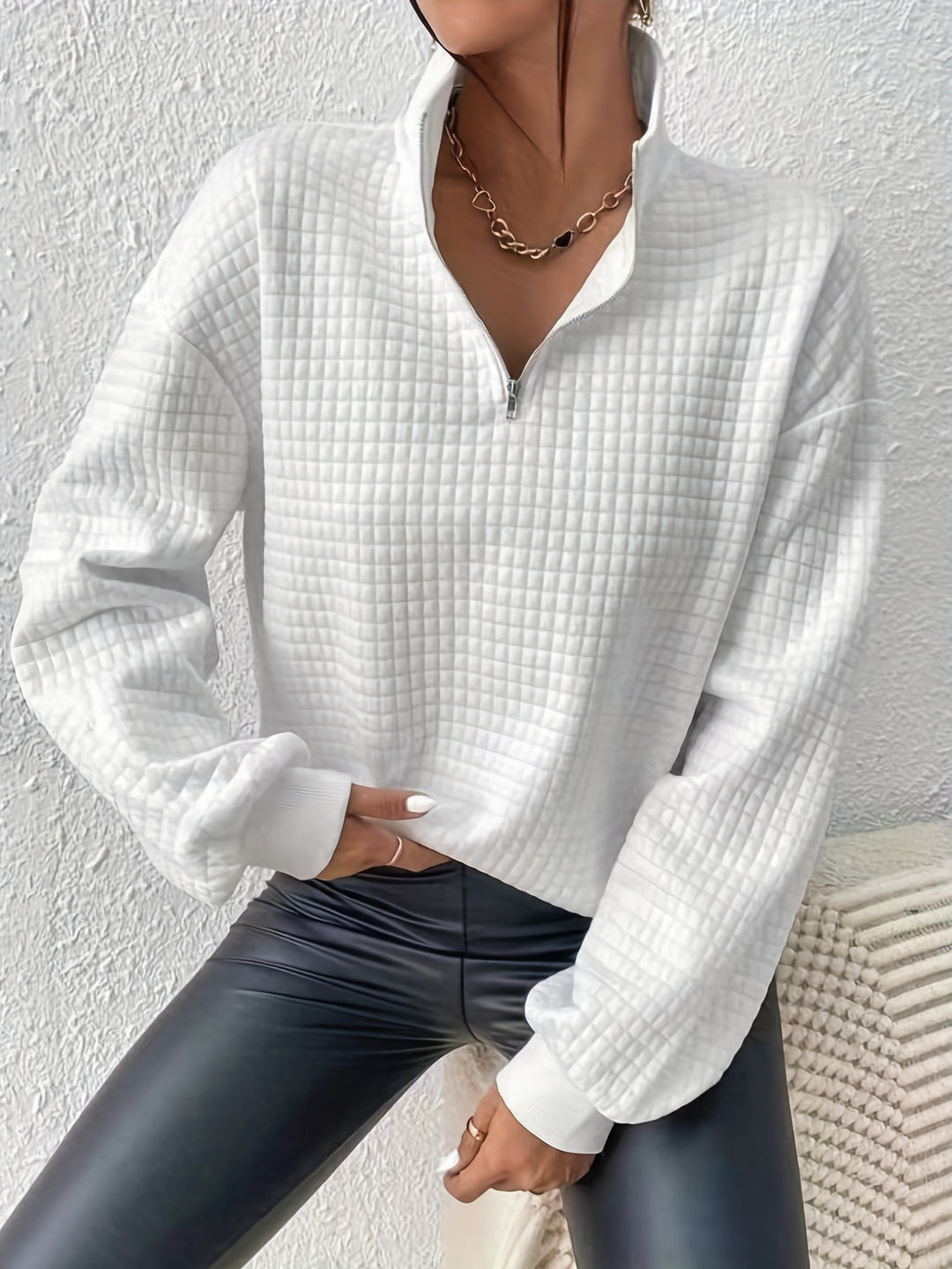 Elspeth | Relaxed Quarter-Zip Sweater