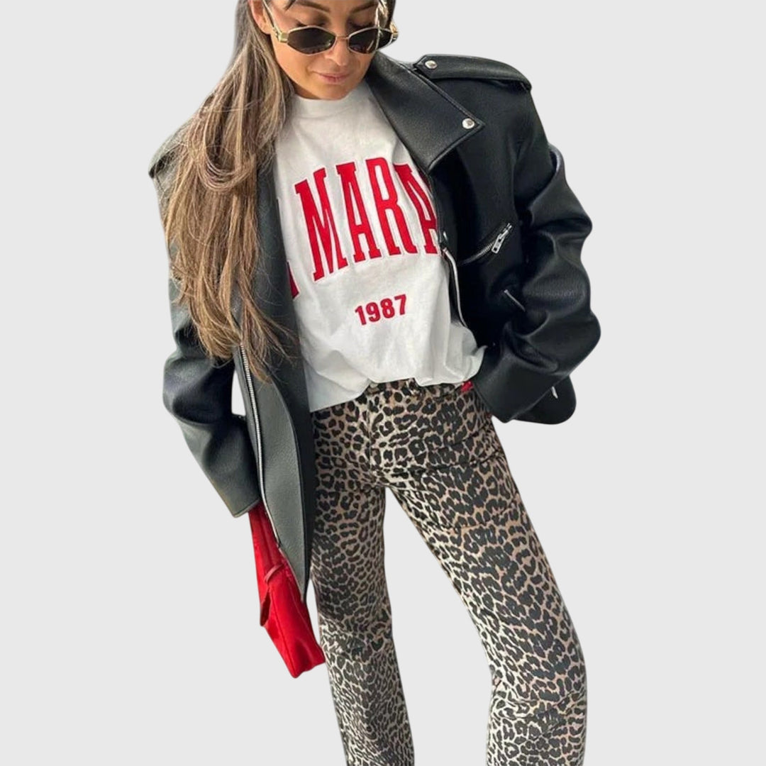 Trina | Leopard Print Jeans