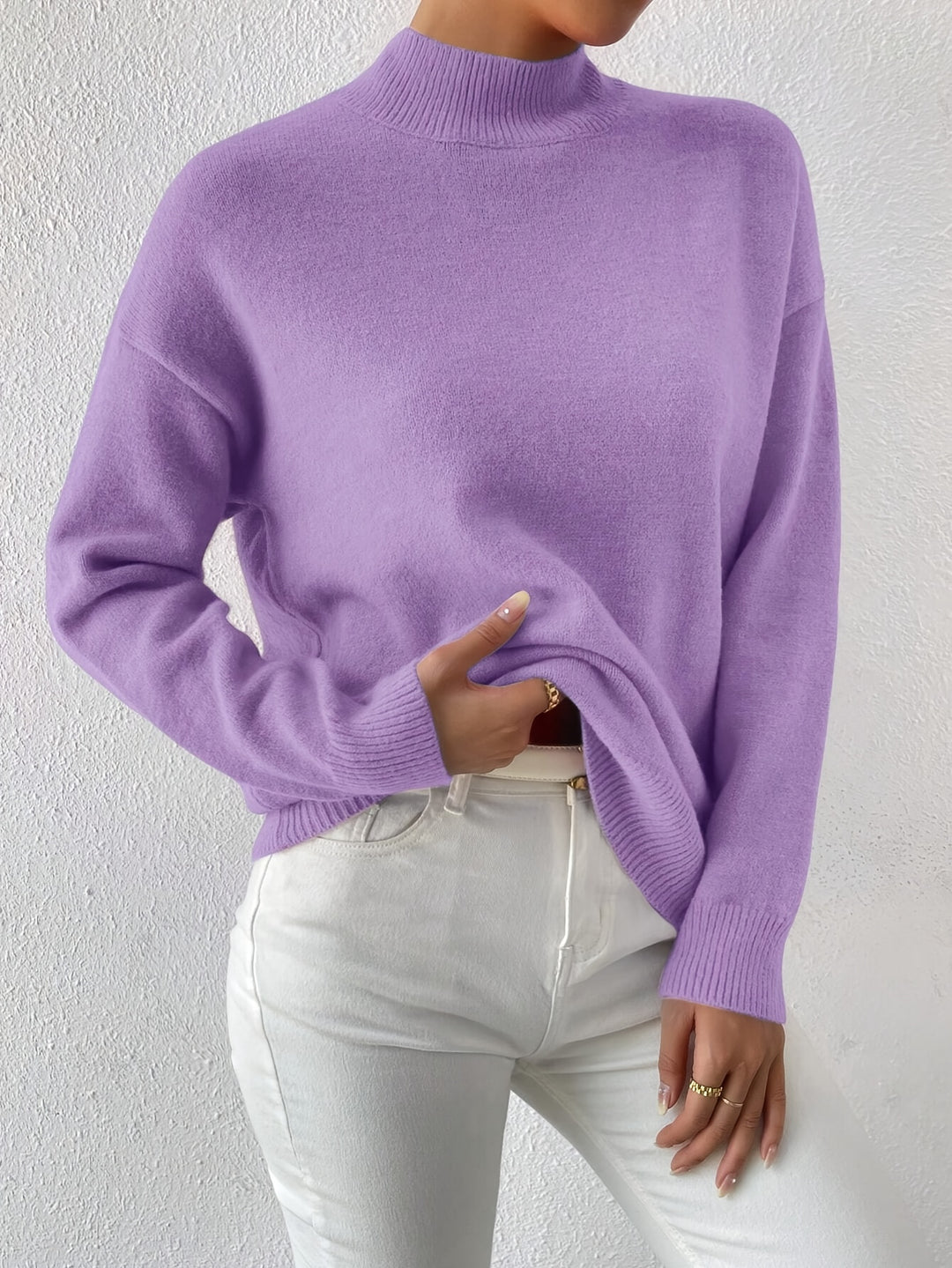 Sloane | Relaxed Mock Neck Jumper