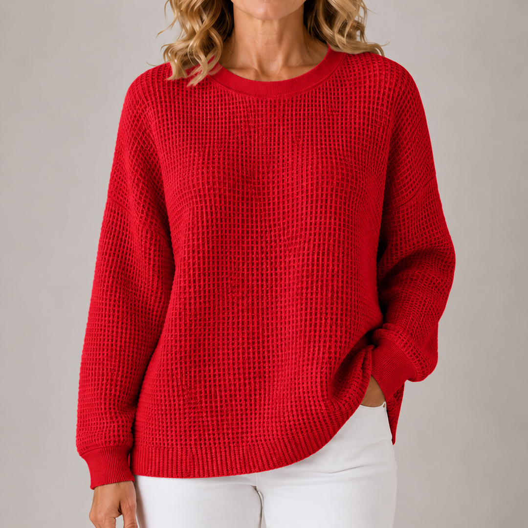 Sasha | Relaxed Waffle-Textured Sweater