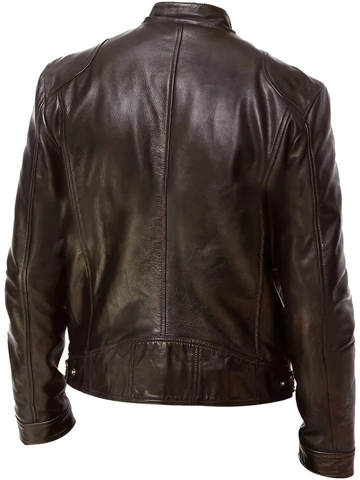 Roland | Stand-Collar Moto Jacket