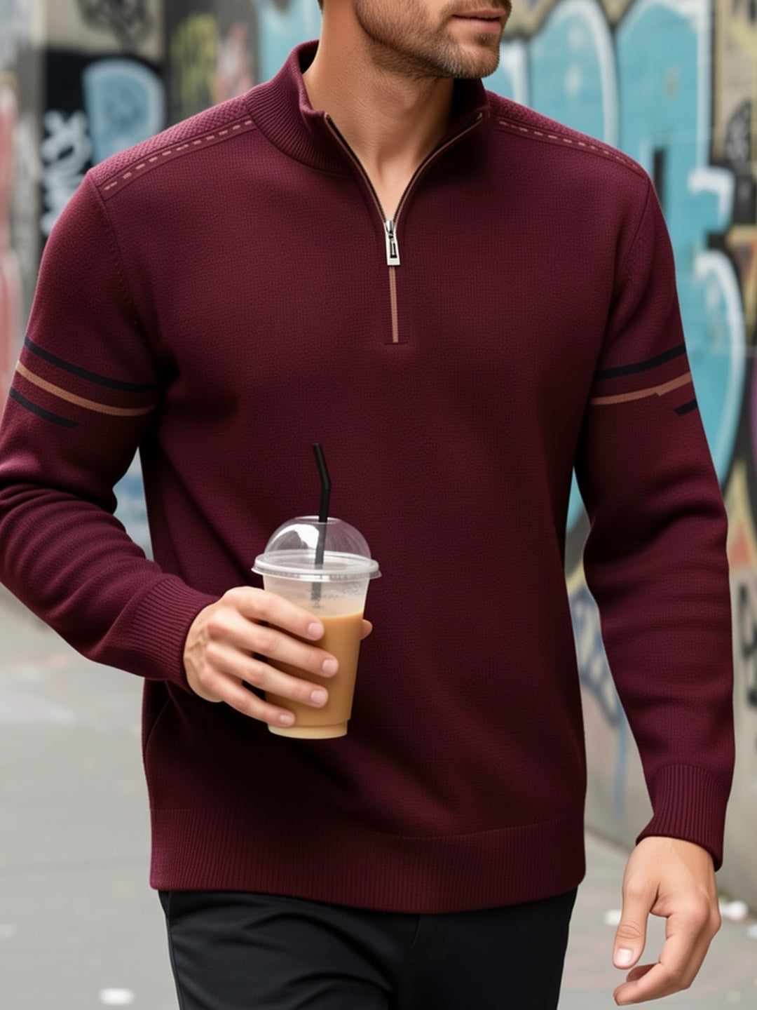 Conrad | Zip-Neck Knit Jumper