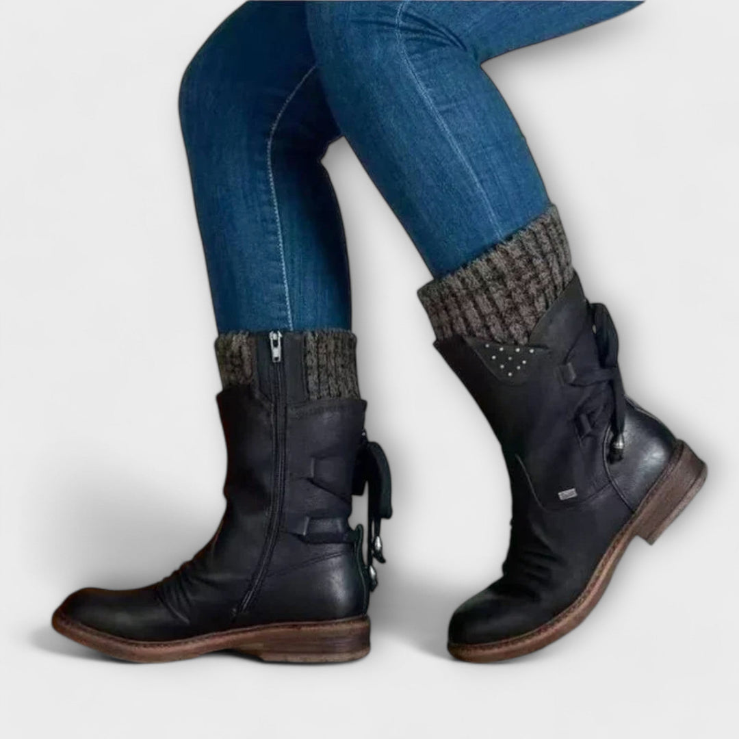 Lena | Cosy Cuffed Mid-Calf Boots