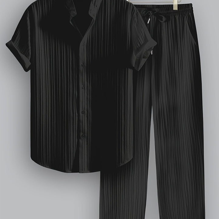 Nathan | Relaxed Stand-Collar Two-Piece Set