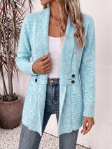 Sylvana | Marled Button-Tab Cardigan
