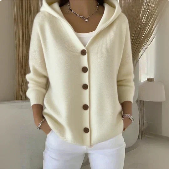 Clara | Relaxed Hooded Button-Up Cardigan
