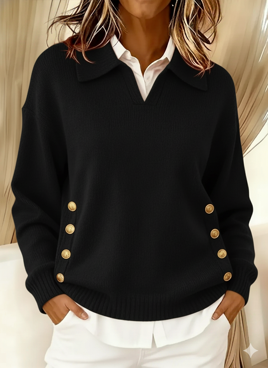 Bianca | Collared V-Neck Sweater