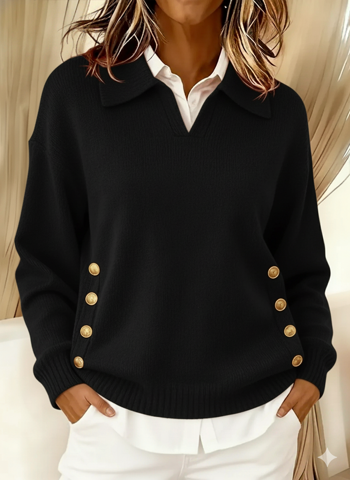Bianca | Collared V-Neck Sweater