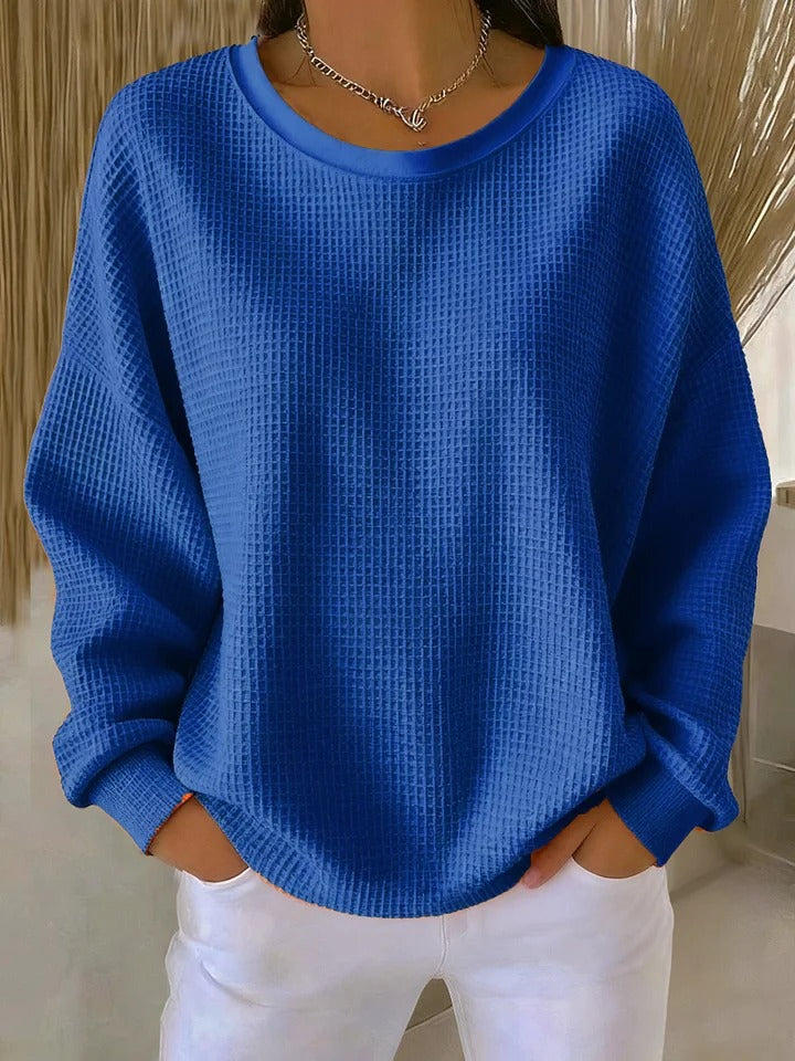 Rowan | Relaxed Waffle-Knit Sweater