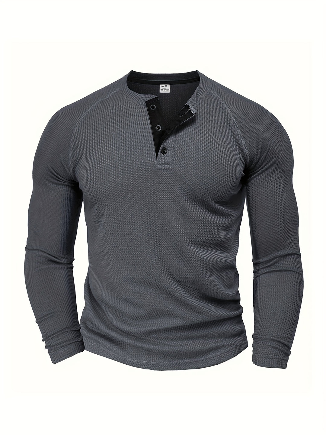 Roland | Textured Button-Placket Long-Sleeve Top