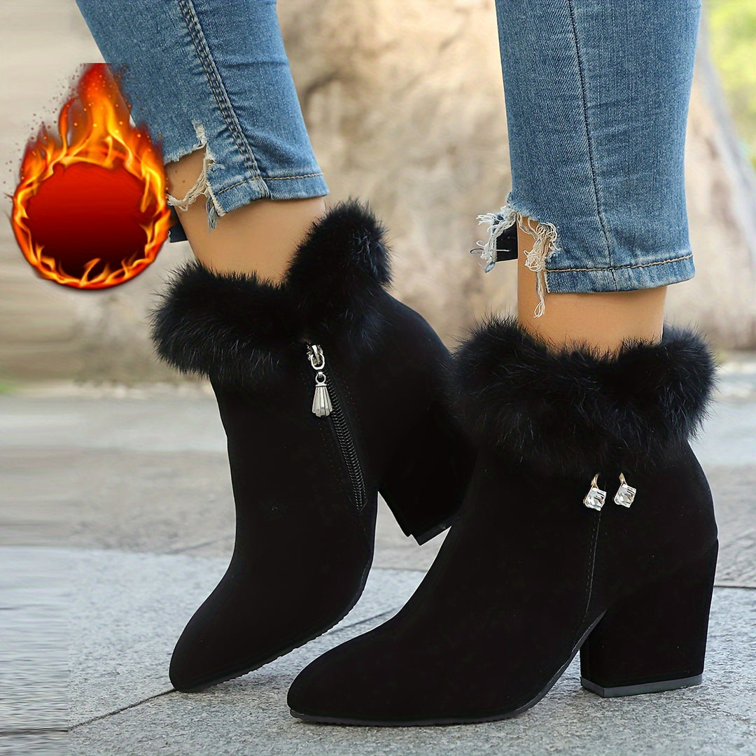 Estelle | Cosy Block Heel Ankle Boots