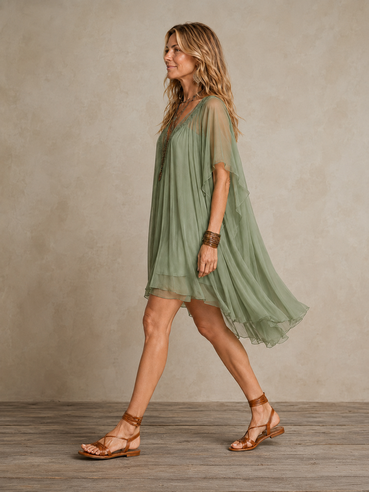 Mira | Flowing Boho Mini Dress