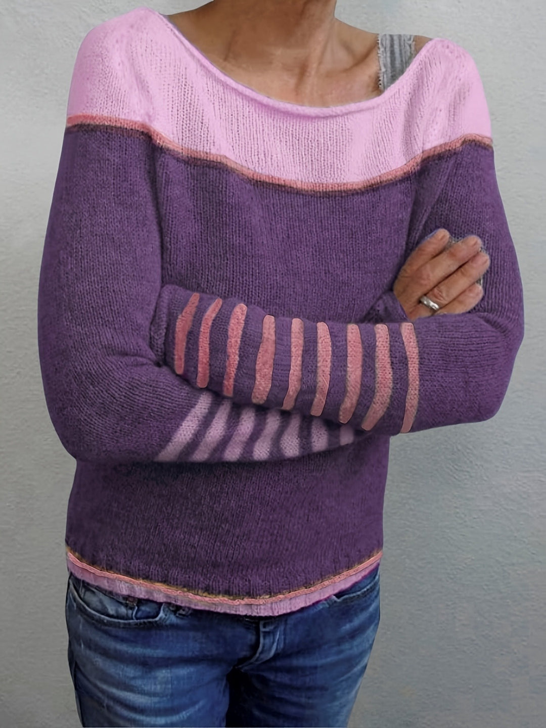 Marion | Colour-Block Long Sleeve Jumper