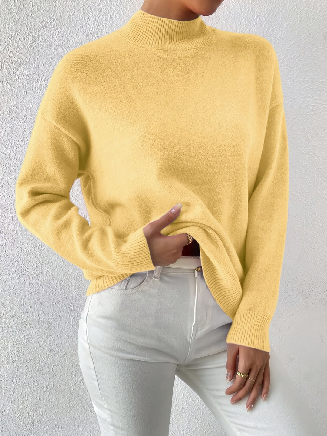 Sloane | Relaxed Mock Neck Jumper