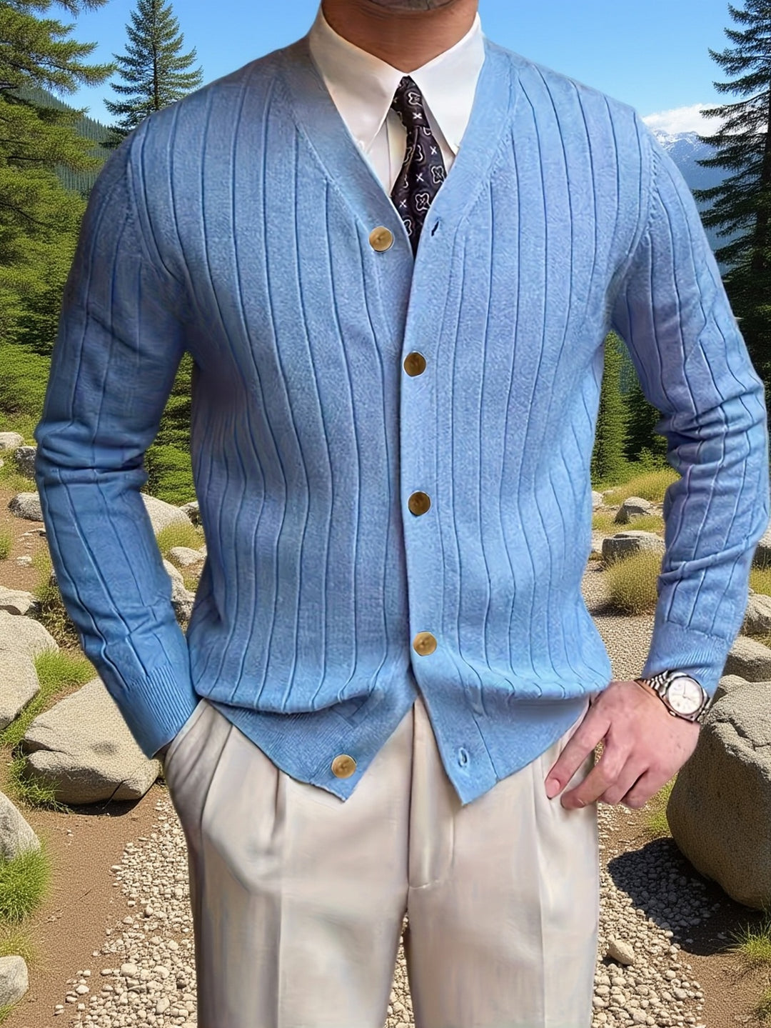 Chester | Ribbed Button-Up Cardigan