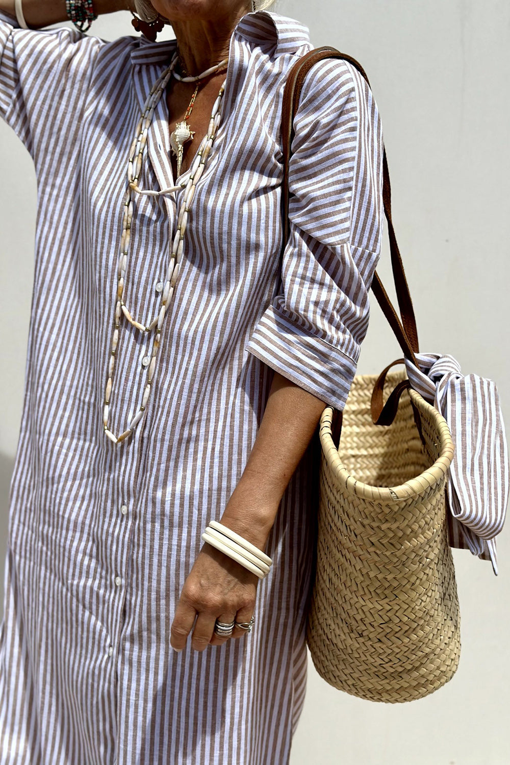 Caroline | Relaxed Striped Shirt Dress